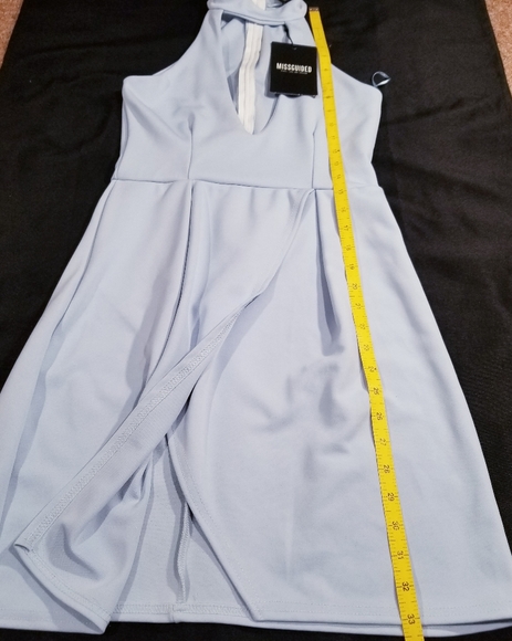 Missguided light blue sleeveless halter dress. Size 4 - Picture 9 of 15